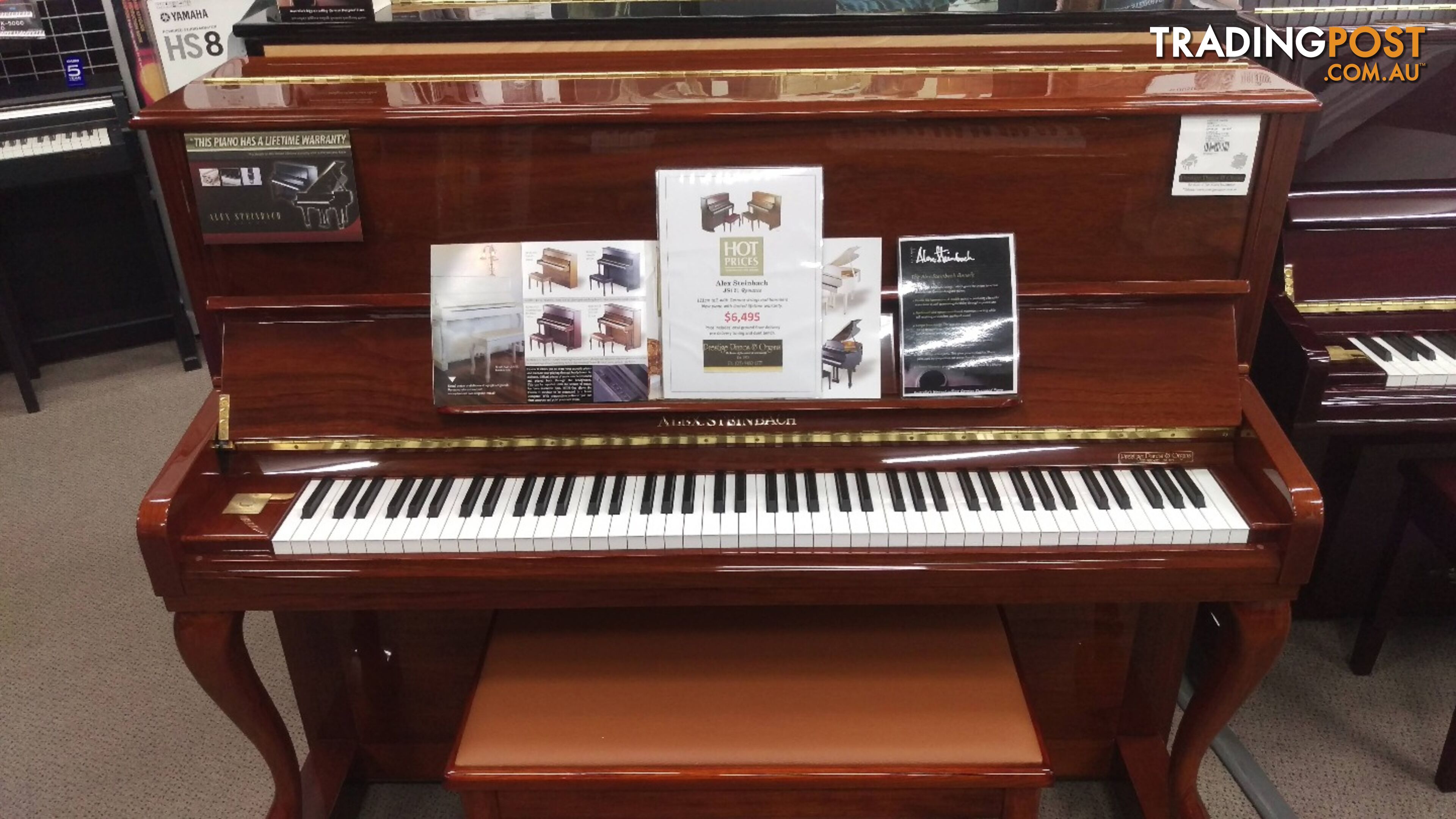 Alex Steinbach Upright Piano Romance ~ Classic  in Walnut  (JS121FD)