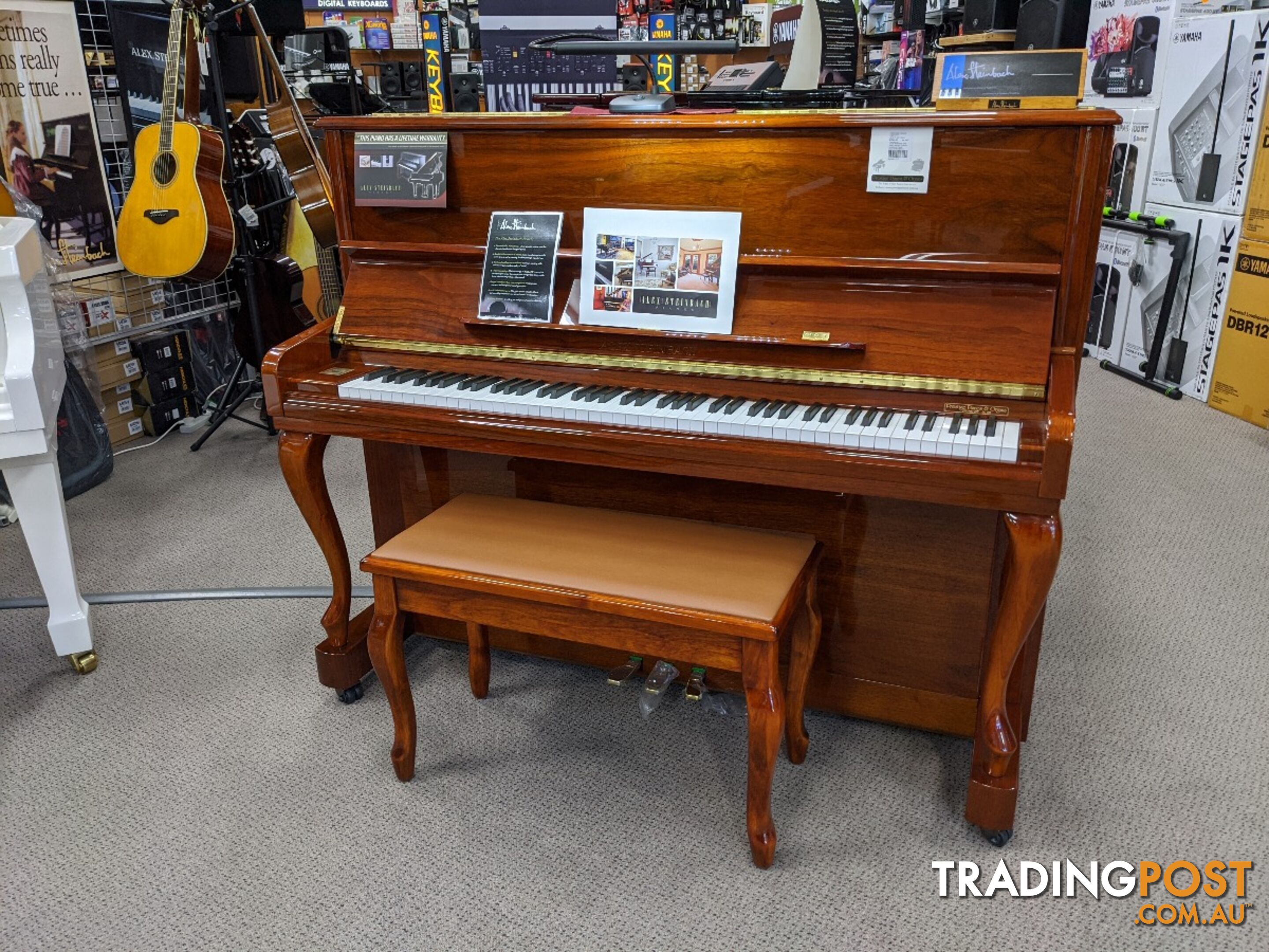 Alex Steinbach Upright Piano Romance ~ Classic  in Walnut  (JS121FD)