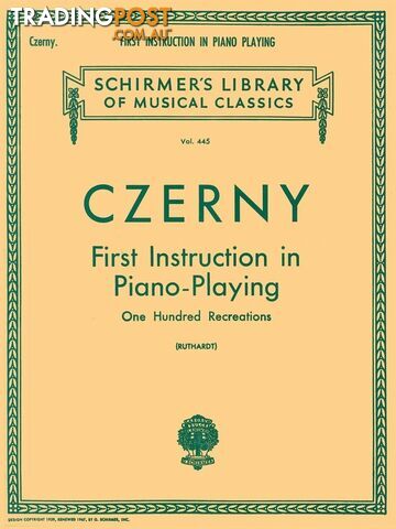 CZERNY â FIRST INSTRUCTION IN PIANO PLAYING - photo 1 of 1