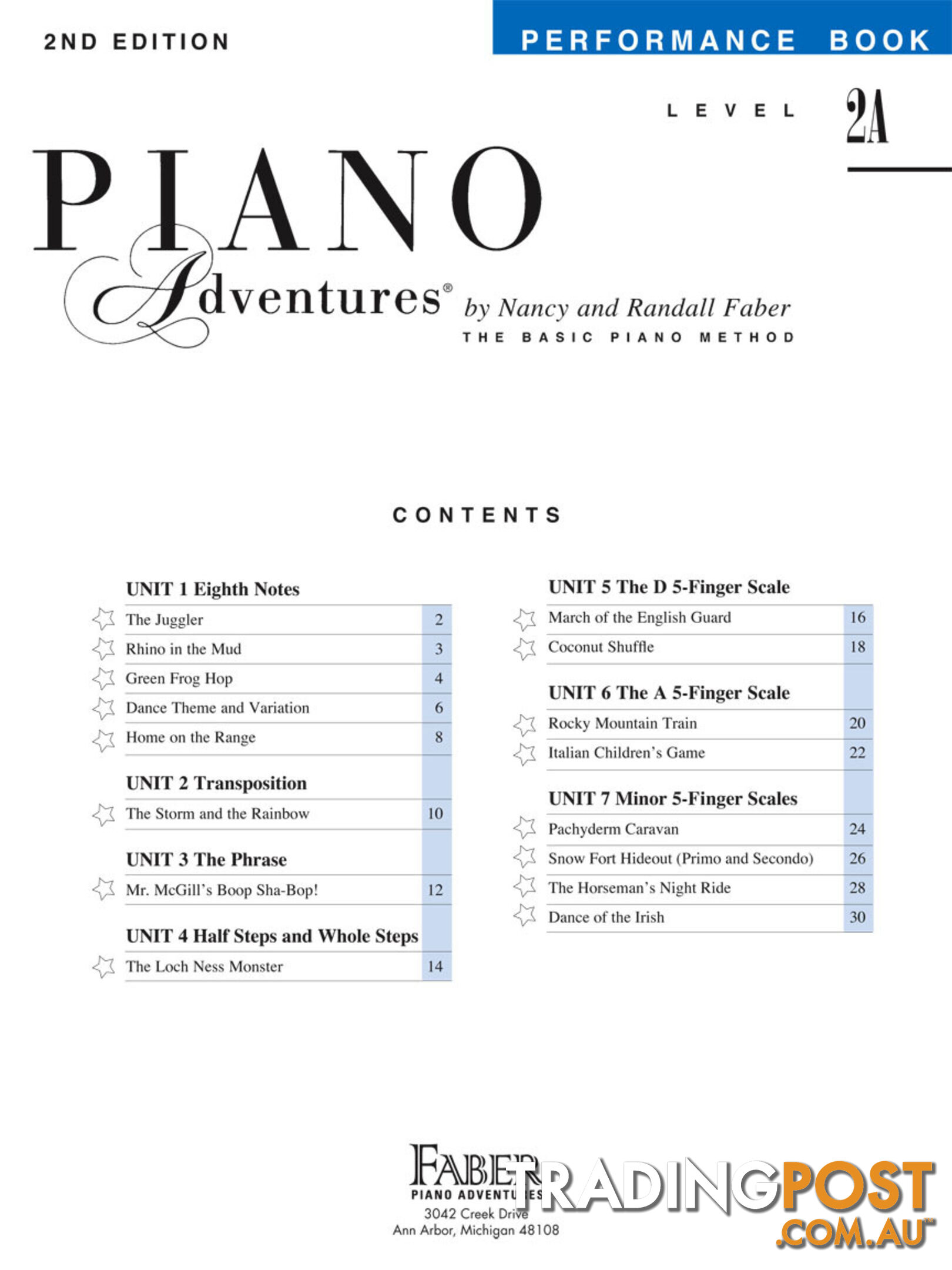 Piano Adventures Level 2A - Performance Book