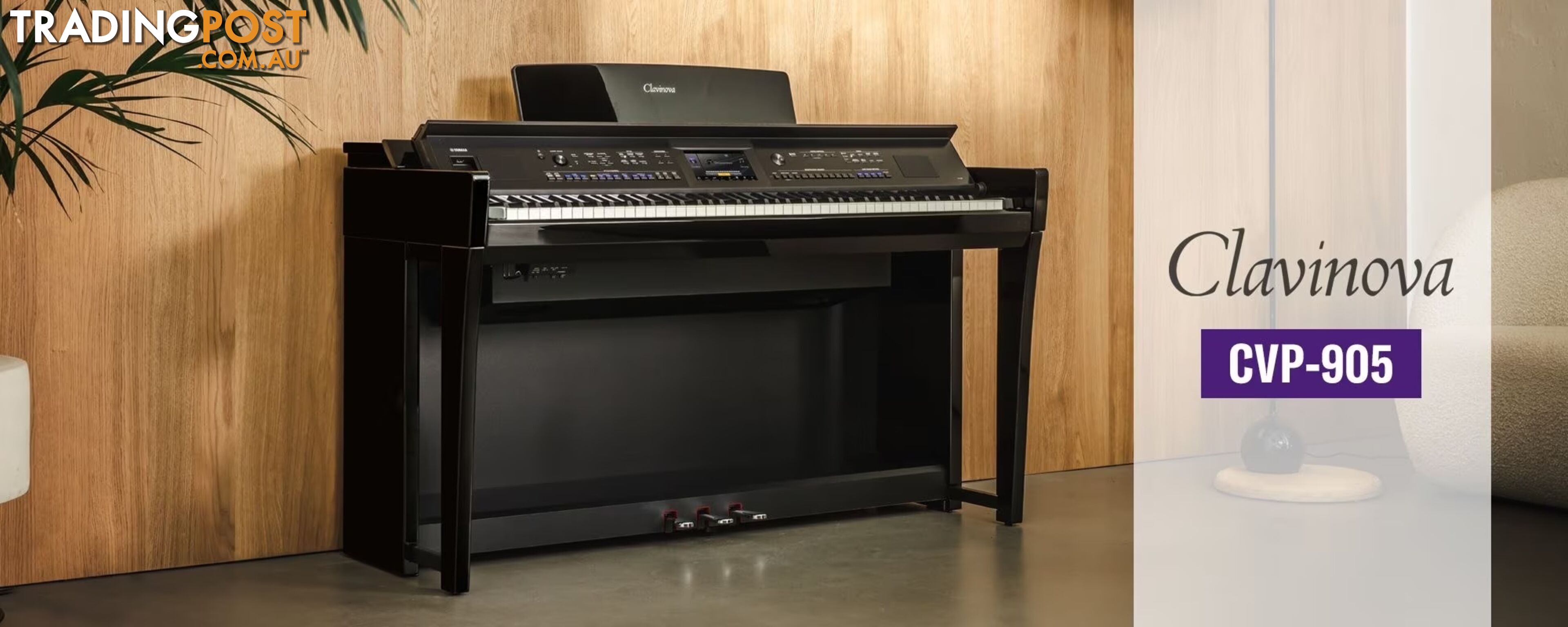 Yamaha Clavinova CVP905B Digital Piano Black Matt with Matching Bench CVP900 series