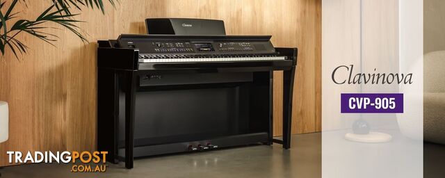 Yamaha Clavinova CVP905B Digital Piano Black Matt with Matching Bench CVP900 series