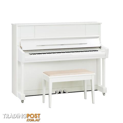 Yamaha U1J WH 121 cm Upright Piano in Polished White