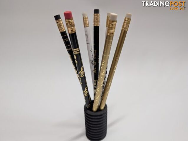 Beethoven Manuscript Pencil White with Black Print and Eraser
