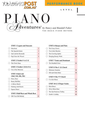 Piano Adventures Level 1 - Performance Book