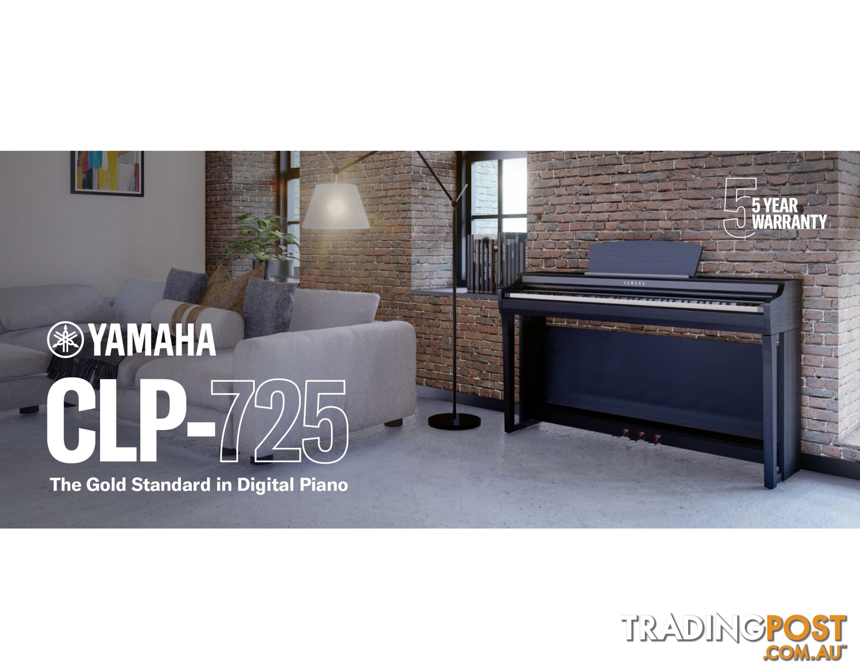 Yamaha Clavinova Digital Piano - CLP725 - White -