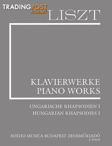 Liszt â Hungarian Rhapsodies, Volume 1 Nos. 1â9