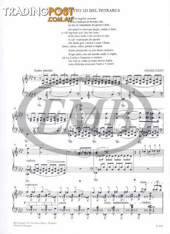 Liszt â Tre Sonetti di Petrarca (3 Petrarch Sonnets) â Piano Solo - photo 4 of 5