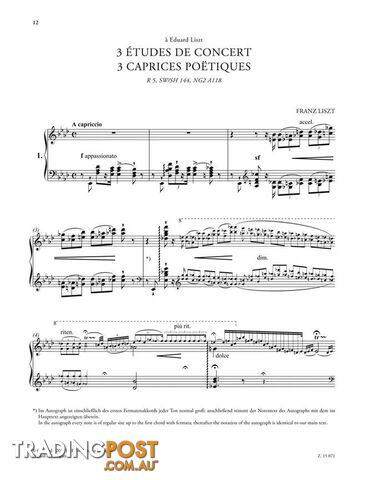 3 Ãtudes de Concert by Franz Liszt â Piano Solo - photo 2 of 3