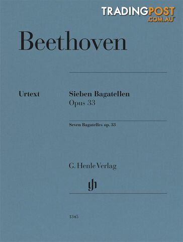 Beethoven â 7 Bagatelles, Op. 33 â Piano Solo