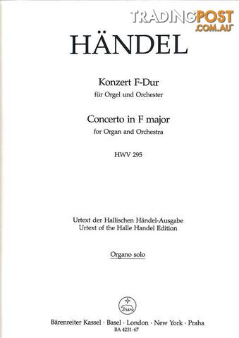 Organ Concerto No. 13 in F Major â Solo Organ Part