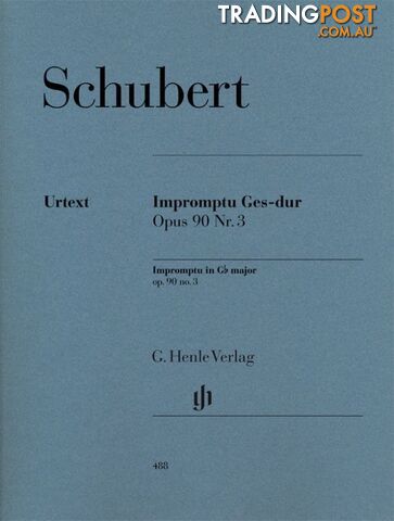 Schubert â Impromptu In G-Flat Major, Op. 90 No. 3, D 899
