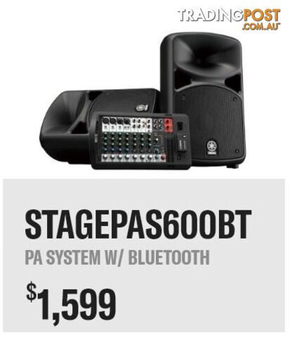 Yamaha Stagepas 600BT The Ultimate All-in-One Portable PA System