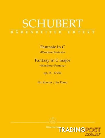 SCHUBERT â FANTASY C MAJOR OP 15 D 760 WANDERER