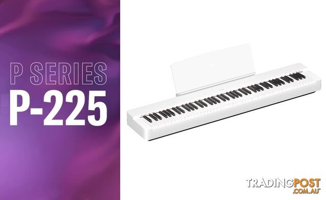 Yamaha P-225 White Portable Digital Piano