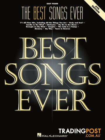 Best Songs Ever â 6th Edition â Easy Piano