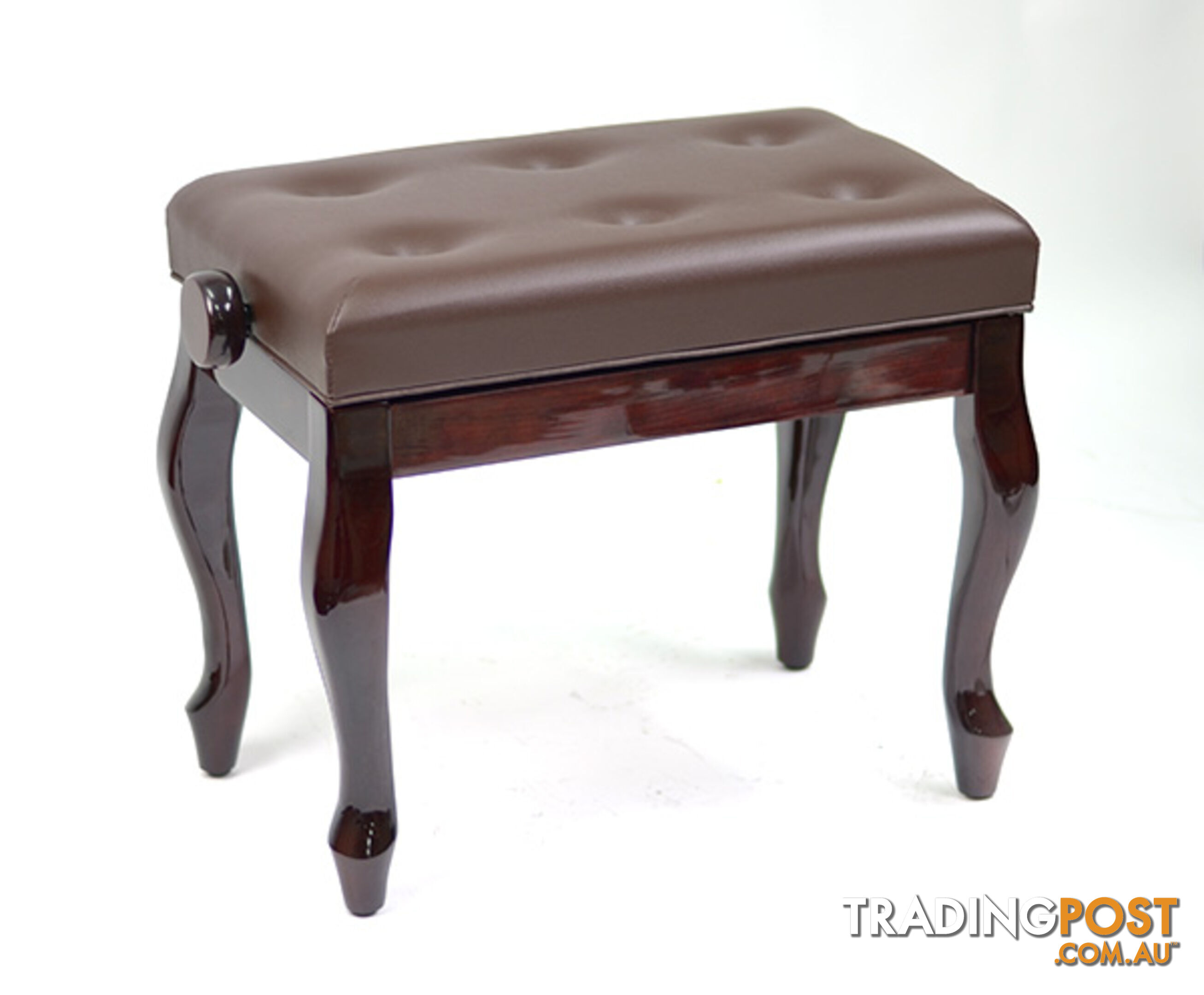  Adjustable Piano Bench / ~ Piano Stool ~ CABRIOLET LEGS - MAHOGANY