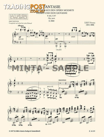 Liszt â Fantasie on Themes from Mozartâs Figaro and Don Giovanni (Piano) - photo 3 of 3