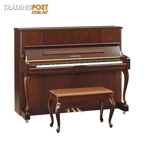 Yamaha U1J Chippendale 121cm Upright Piano in Dark Satin Walnut