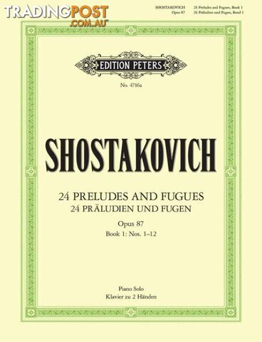 Shostakovich â Preludes And Fugues Op 87 Bk 1 (1-12) - photo 1 of 1
