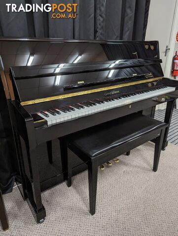 Gors & Kallmann 108cm Studio Upright Ebony Polished Piano