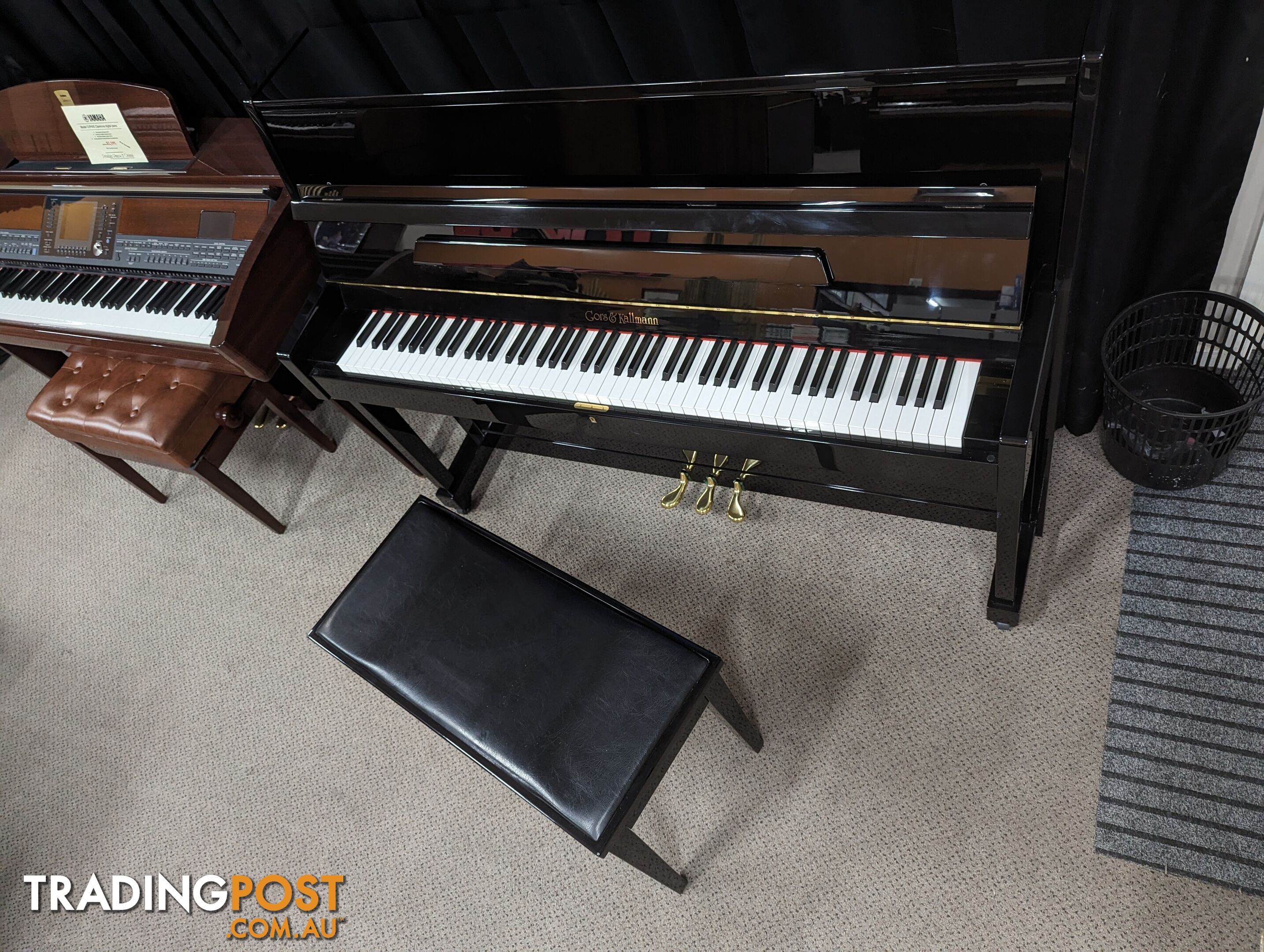 Gors & Kallmann 108cm Studio Upright Ebony Polished Piano