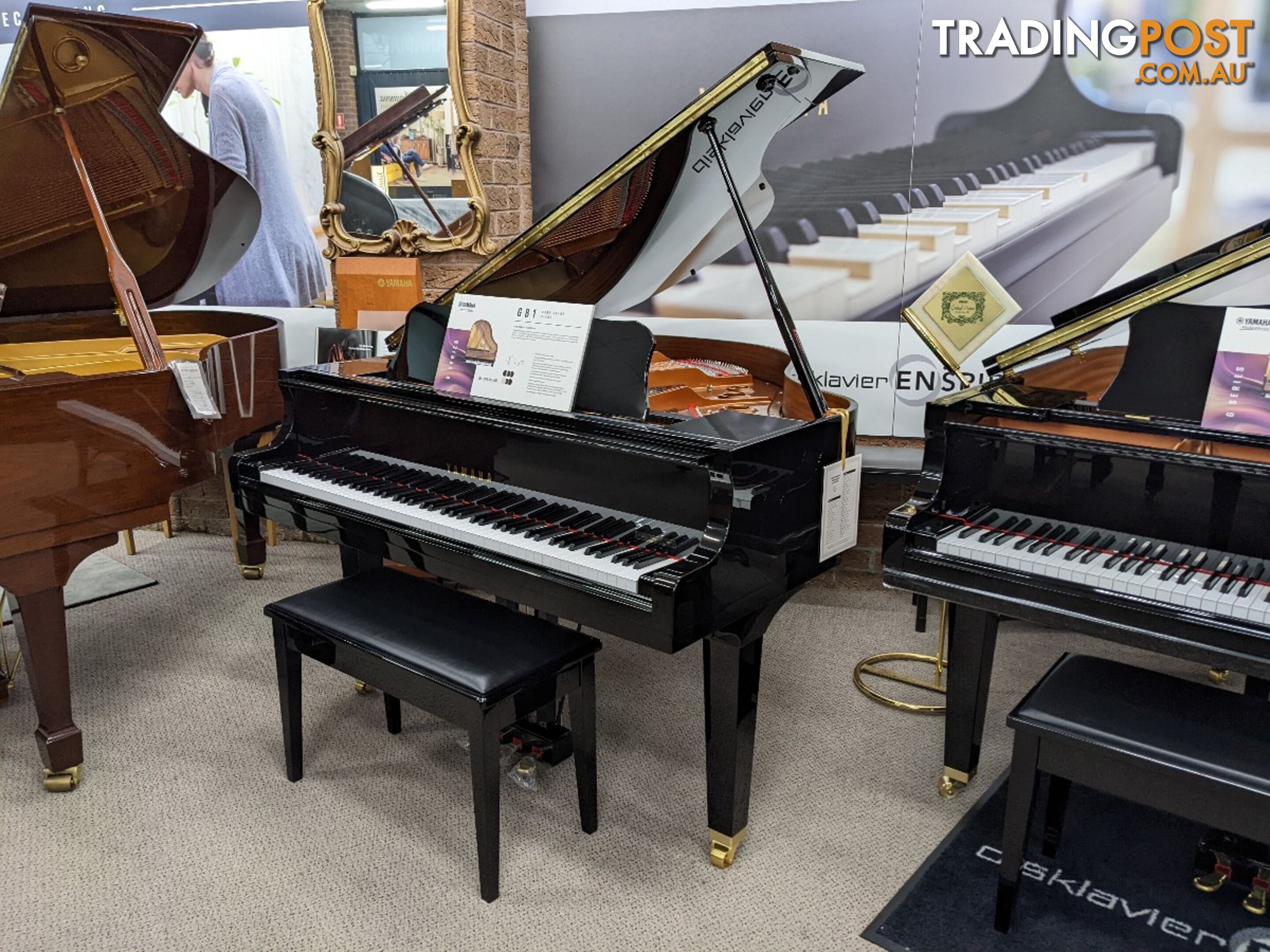  Yamaha Baby Grand Piano GB1K Ebony Polished 