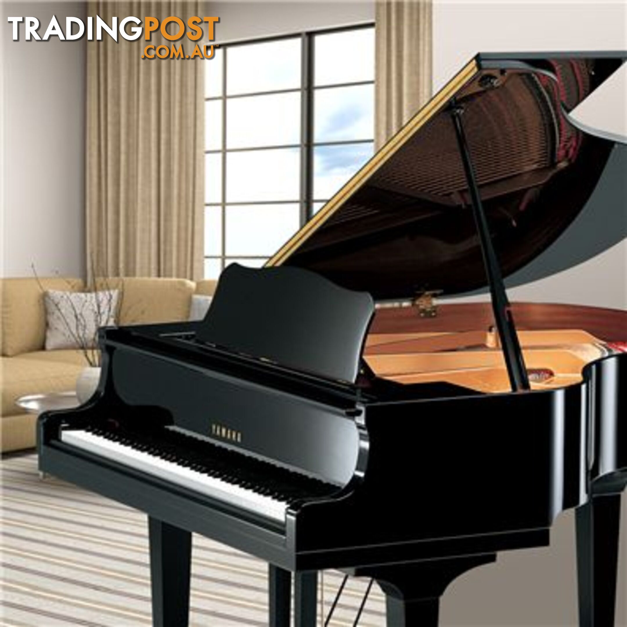  Yamaha Baby Grand Piano GB1K Ebony Polished 