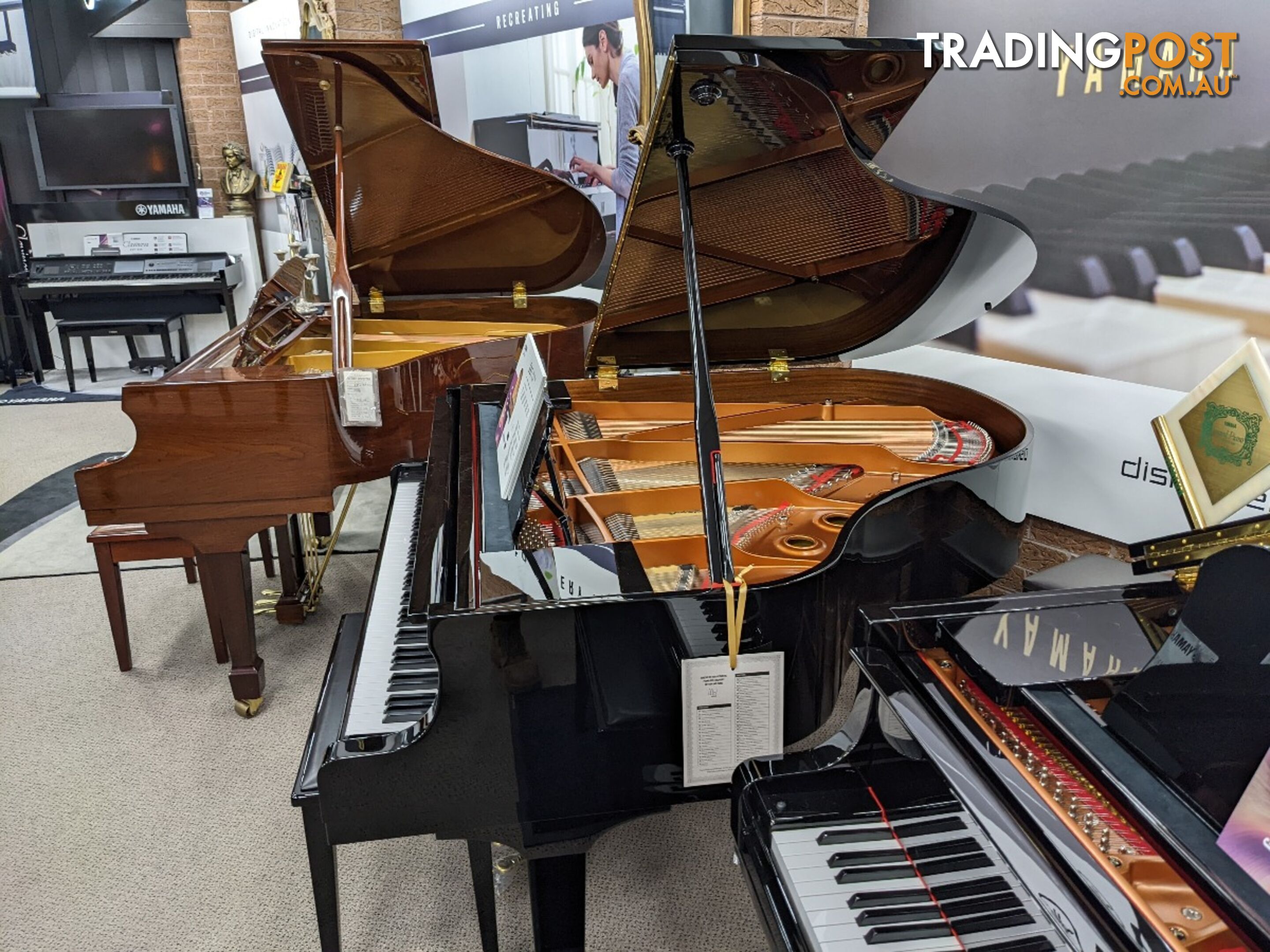  Yamaha Baby Grand Piano GB1K Ebony Polished 