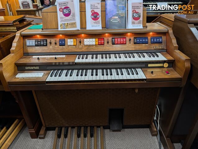 Kimball Enterprise W70 Electronic Organ â Contemporary Walnut Cabinet with Matching Bench - photo 4 of 4