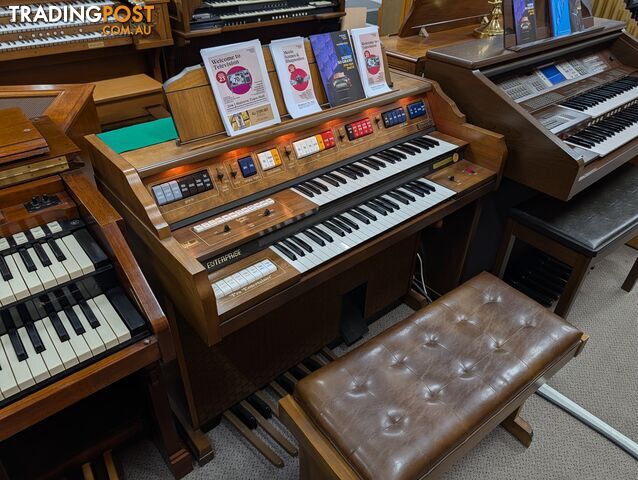 Kimball Enterprise W70 Electronic Organ â Contemporary Walnut Cabinet with...