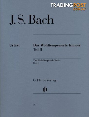 JS Bach - The Well-Tempered Clavier Part II BWV 870-893 HN016