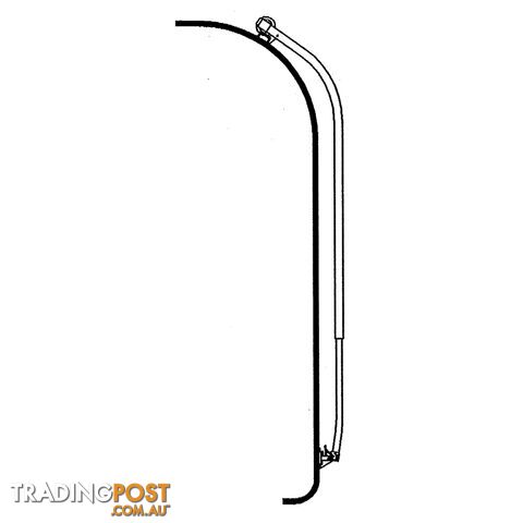 Carefree White Curved Hardware Bent Top & Straight Leg