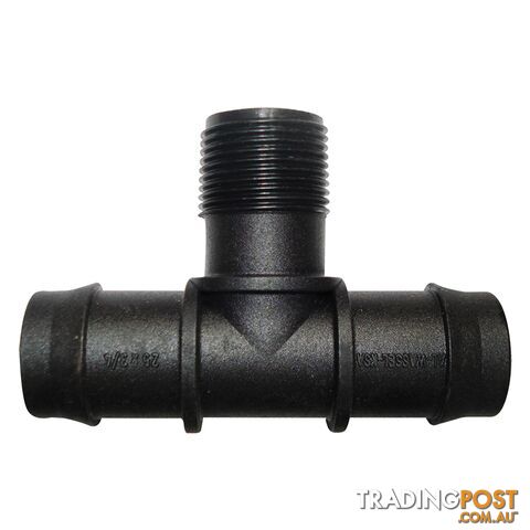 25mm Barbed x 3/4" Bsp Male Threaded Tee