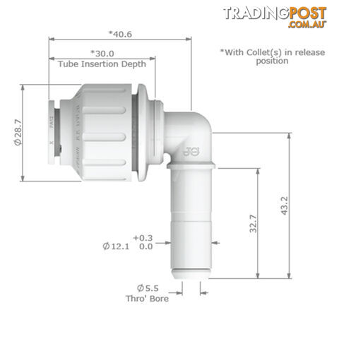 JG Watermark 12mm Stem Elbow - photo 2 of 2