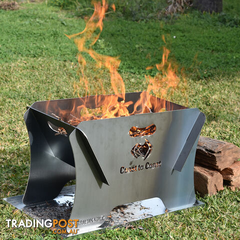 COAST STEEL Portable 400mm Firepit & Ember Tray Kit