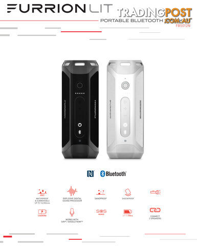 FURRION LIT Portable Bluetooth Speaker White - photo 2 of 2