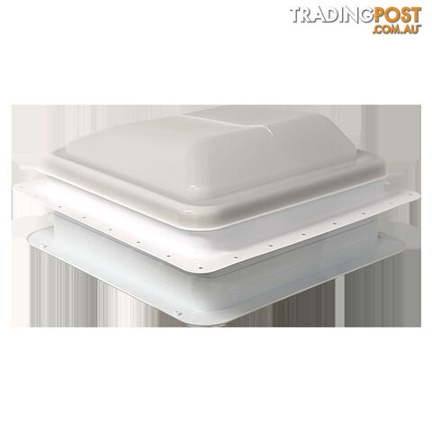 Coast RV 14x14 White Wind-Up Roof Vent With 12V FAN - photo 2 of 2