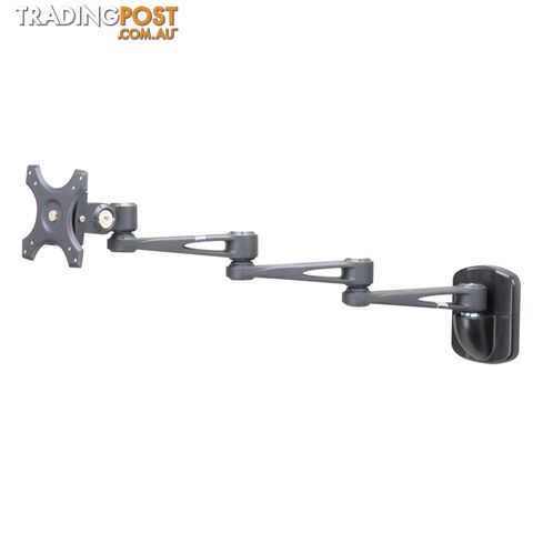 Sphere Triple Arm Wall Mount Monitor Bracket (Black)