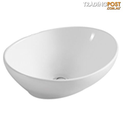 Matt Black Oval Ceramic Bathroom Basin - photo 2 of 2