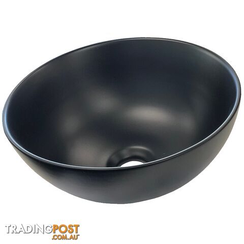 Matt Black Round Ceramic Bathroom Basin