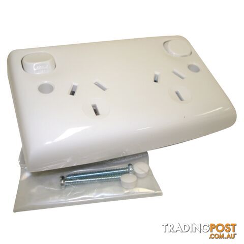 Double Power Point Double Pole 25D White