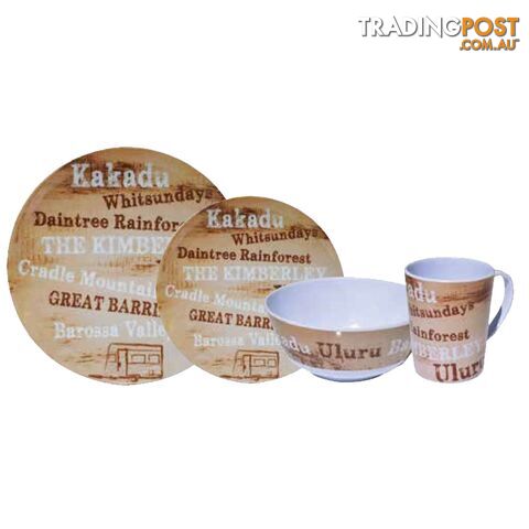 Coast 100% Melamine 16pcs Dinner Set - DESTINATIONS