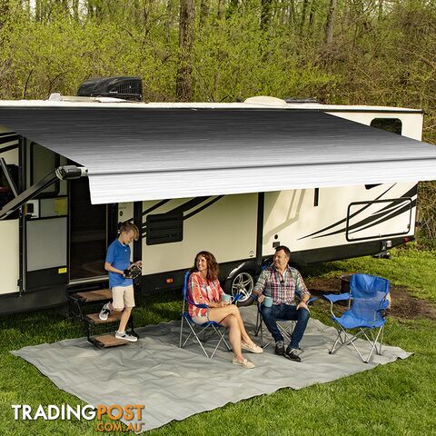 Carefree Black Reverse Fade Altitude Awnings with LED Bar