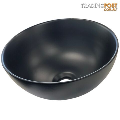 White Round Ceramic Bathroom Basin - photo 2 of 2