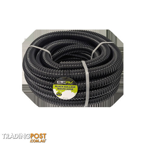 COAST RV Black Sullage Waste Hose - 10m Roll - 32mm I.D.