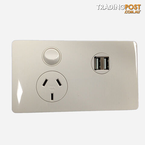 CMS Power Outlet Single With Dual Usb 12vdc Terminal