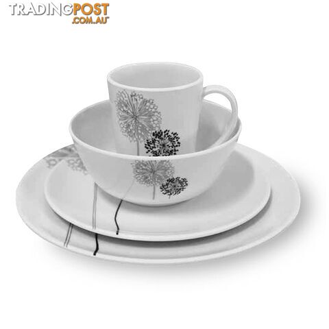 Coast 100% Melamine 16pcs Dinner Set - DANDELIONS
