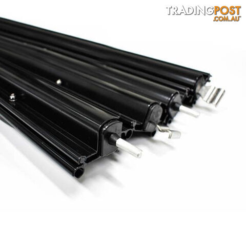 Aussie Traveller Aluminium Anti Flap Kit Black - Medium
