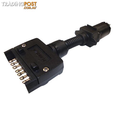 Narva Trailer Adaptor 7 Pin Flat Car To 7 Pin Round Van